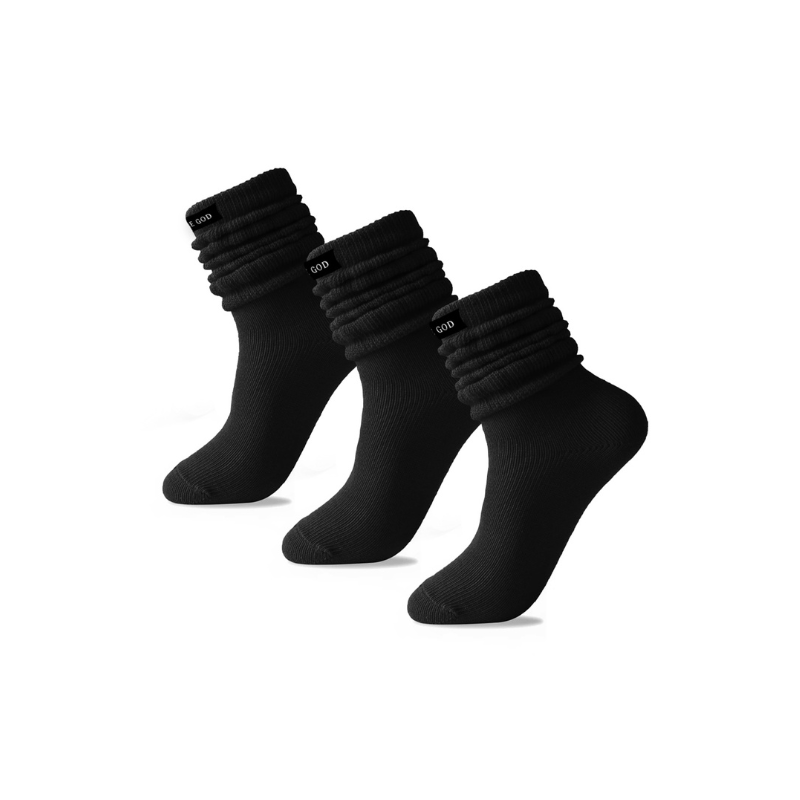 More God Slouch Socks 3 Pack - Black