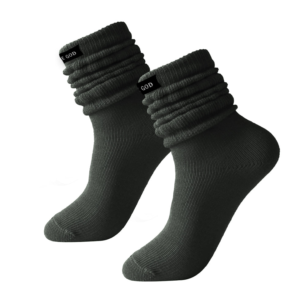 More God Slouch Socks - Dark Grey